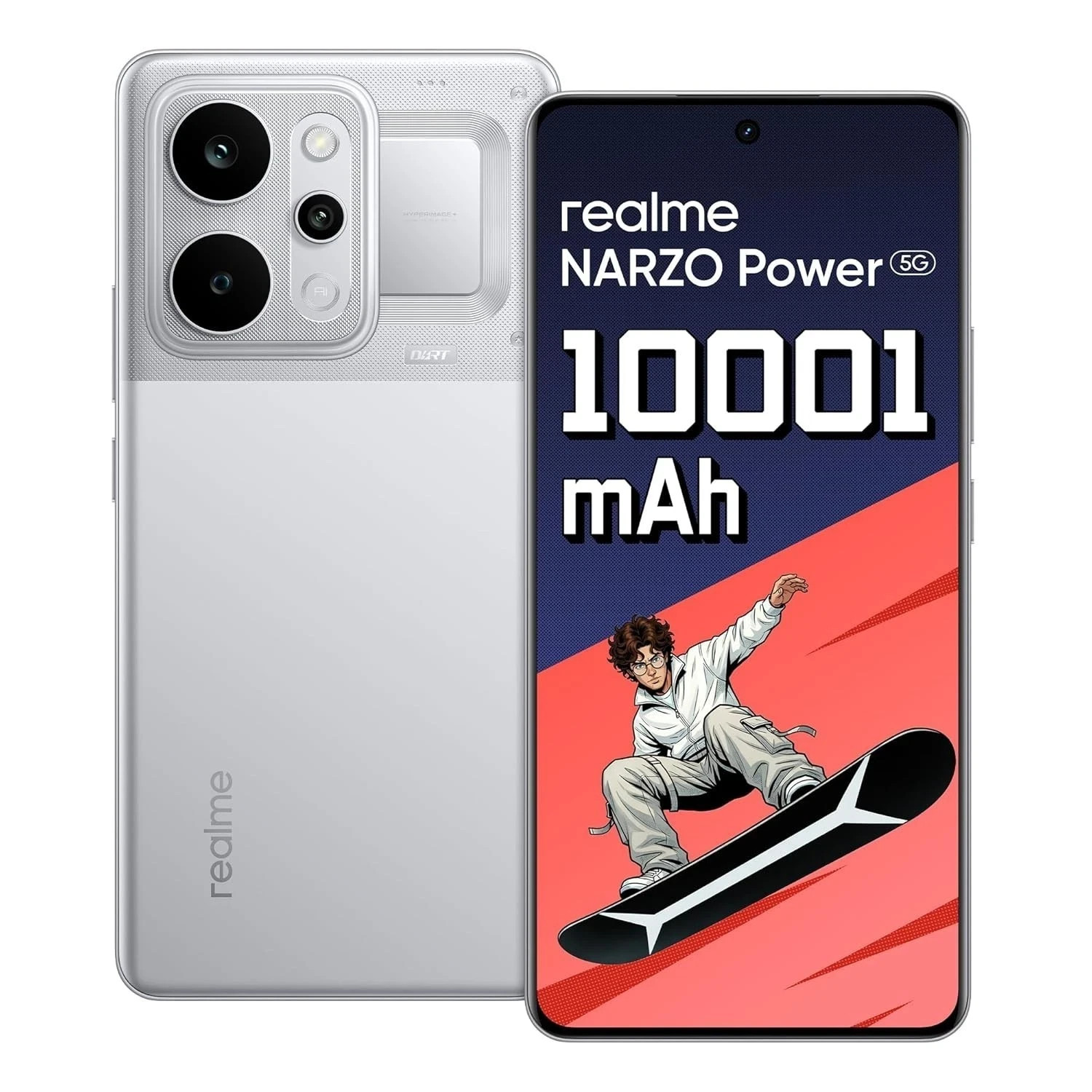 realme Narzo Power 5G Titan Silver 256GB 8GB RAM 10001mAh Battery 144Hz AMOLED