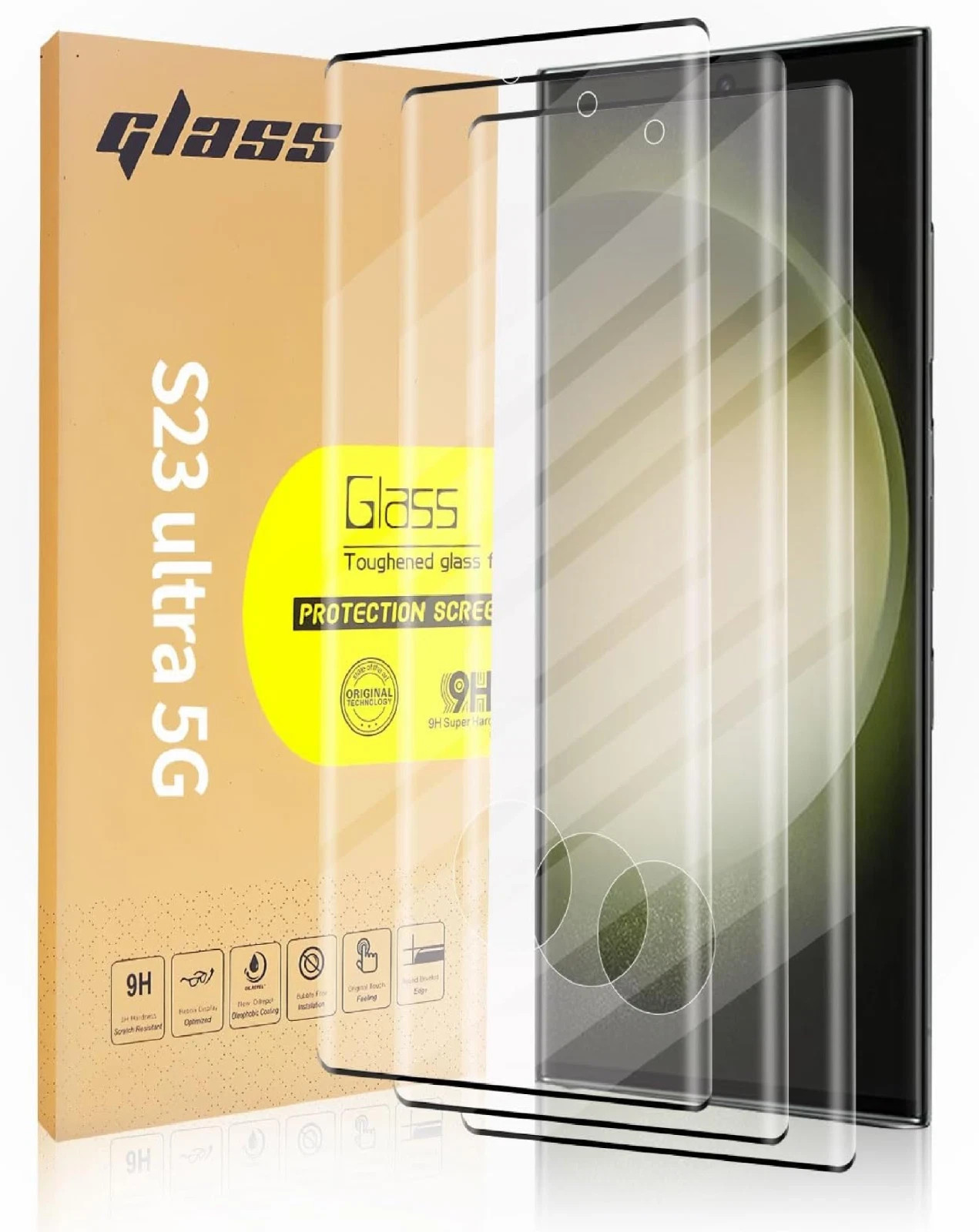 3 PACK Samsung Galaxy S23 Ultra 5G Screen Protector Edge to Edge,Anti-Scratc HD