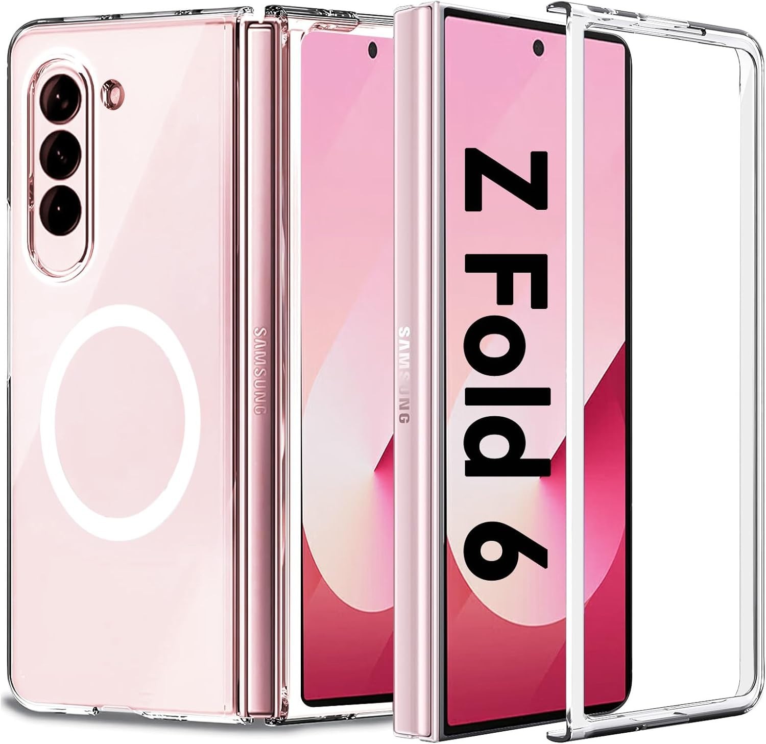 for Galaxy Z Fold 6 Case Original Builtin Screen Protector with Built-in 9H Temp