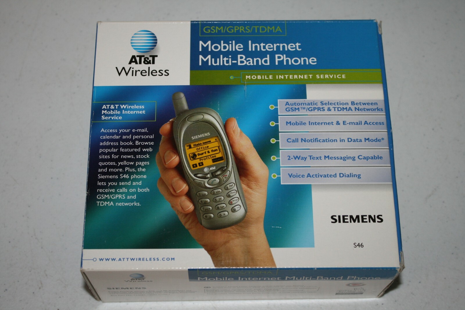 Vintage 2001 Cell Mobile Phone Siemens S46 GSM GPRS TDMA