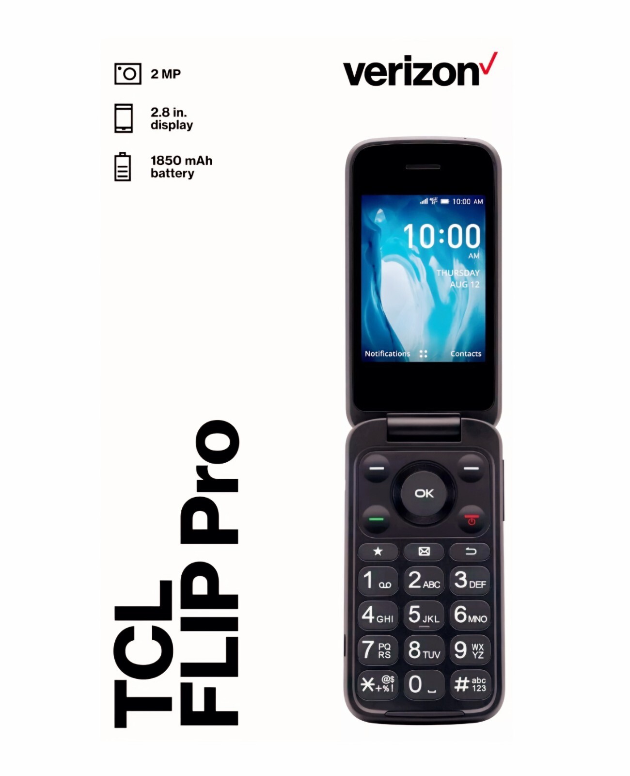 Verizon Prepaid TCL Flip Pro-4056SPP 4G LTE Open Box