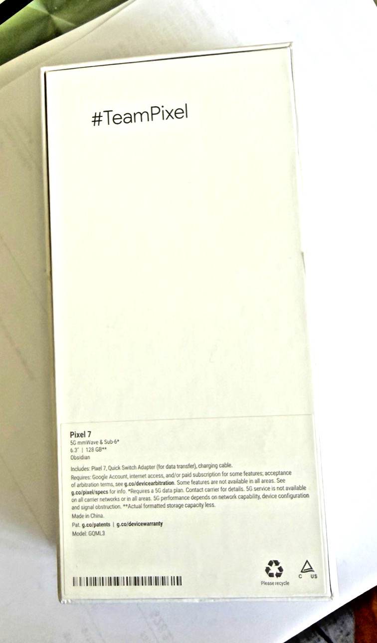 Google Pixel 7 5G Factory Unlocked 128GB ROM 6.3″ 8GB RAM NEW IN UNOPENED BOX