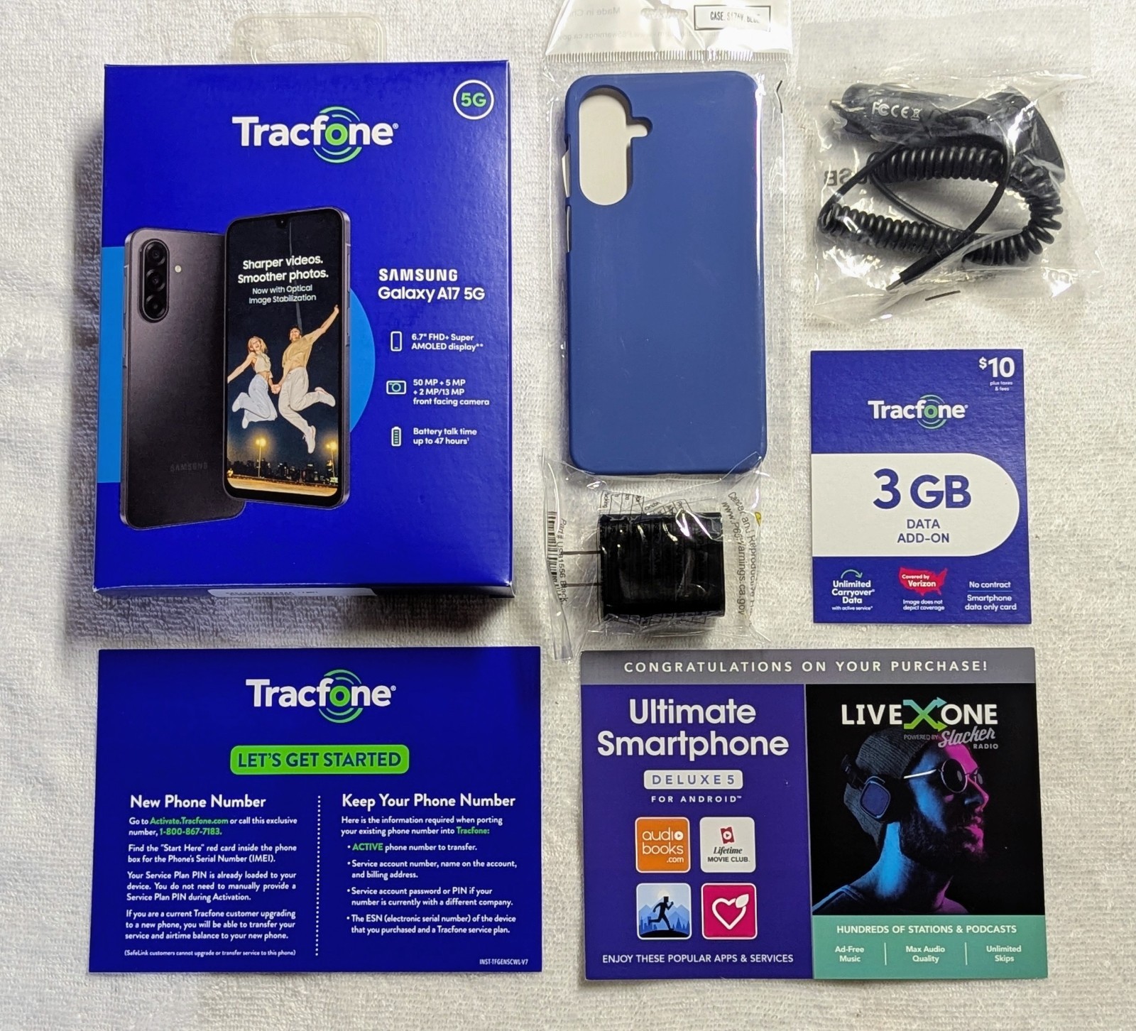 Samsung Galaxy A17 6.7″ 128GB + 1 Year Service 1500 Min/ 1500 Text/ 4.5GB Data