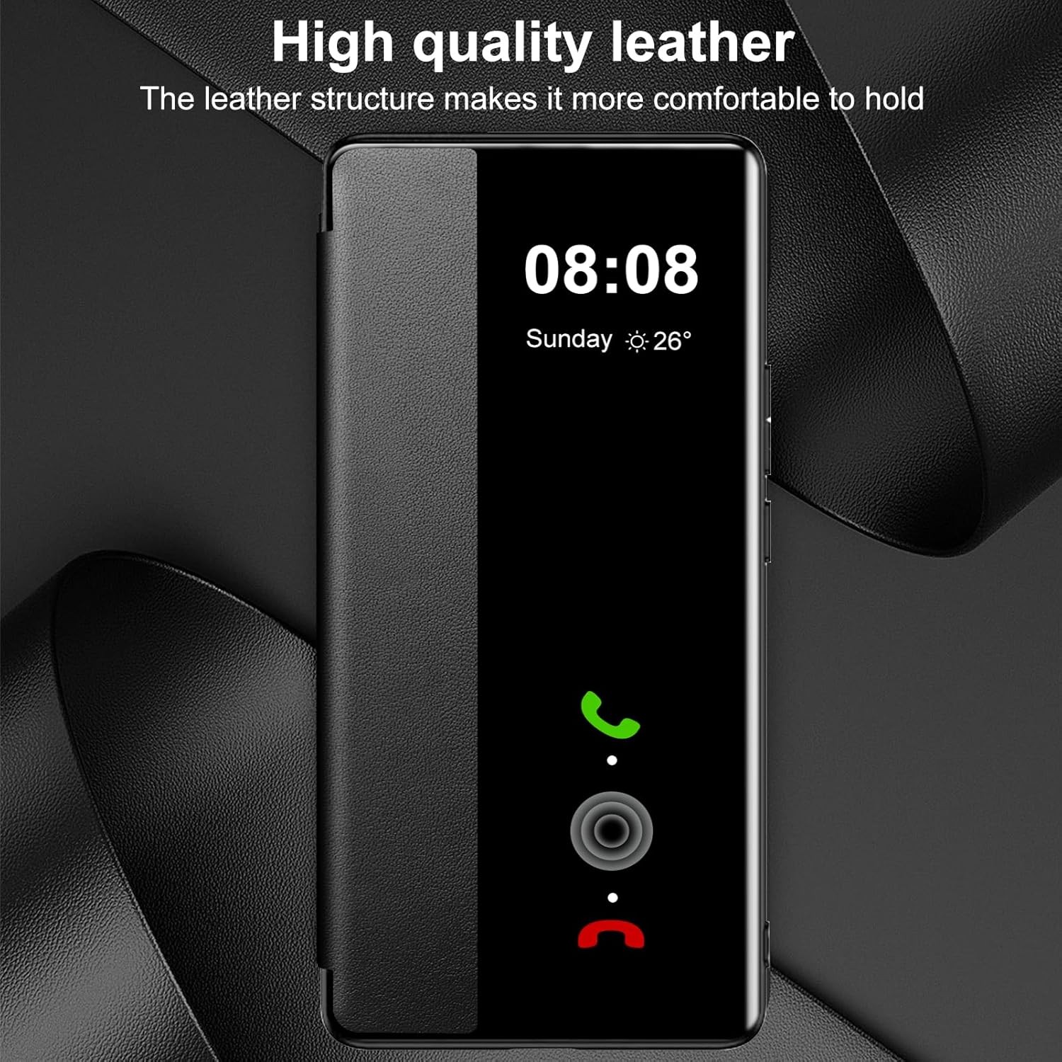 Samsung Galaxy S26 Ultra Case Flip Leather Clear S-View Touchable Window Cover