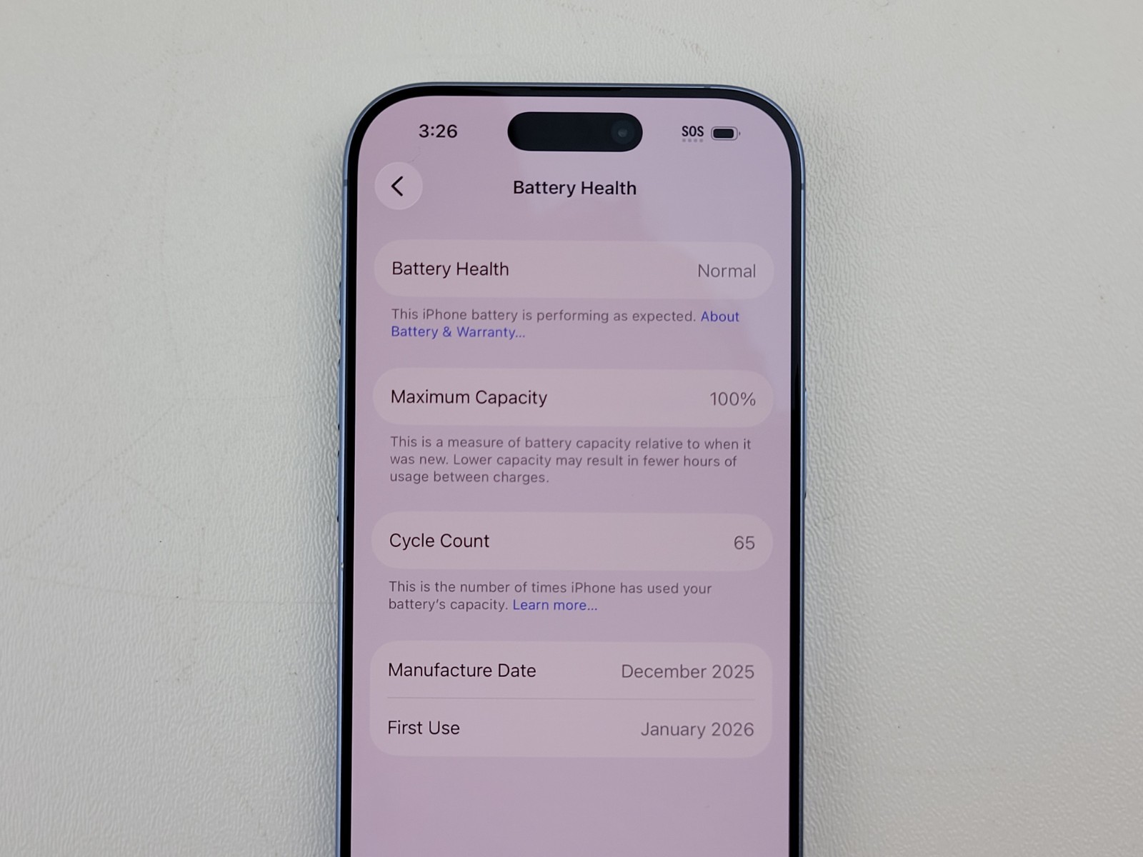 Apple iPhone 17 (A3258) 256GB – Blue (Unlocked) Smartphone – 100% Battery