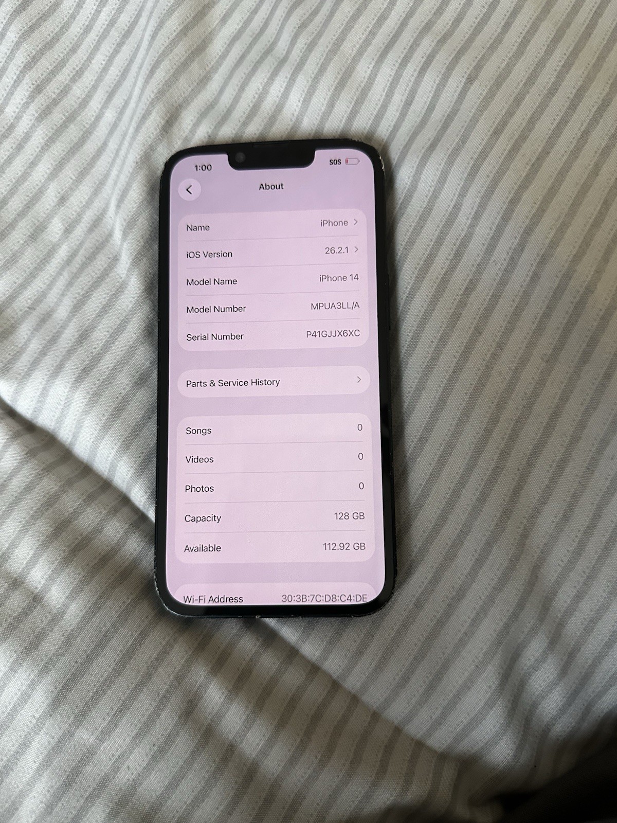 Apple iPhone 14 128GB Blue iOS Wi‑Fi Smartphone 12MP (MPUA3LL/A)