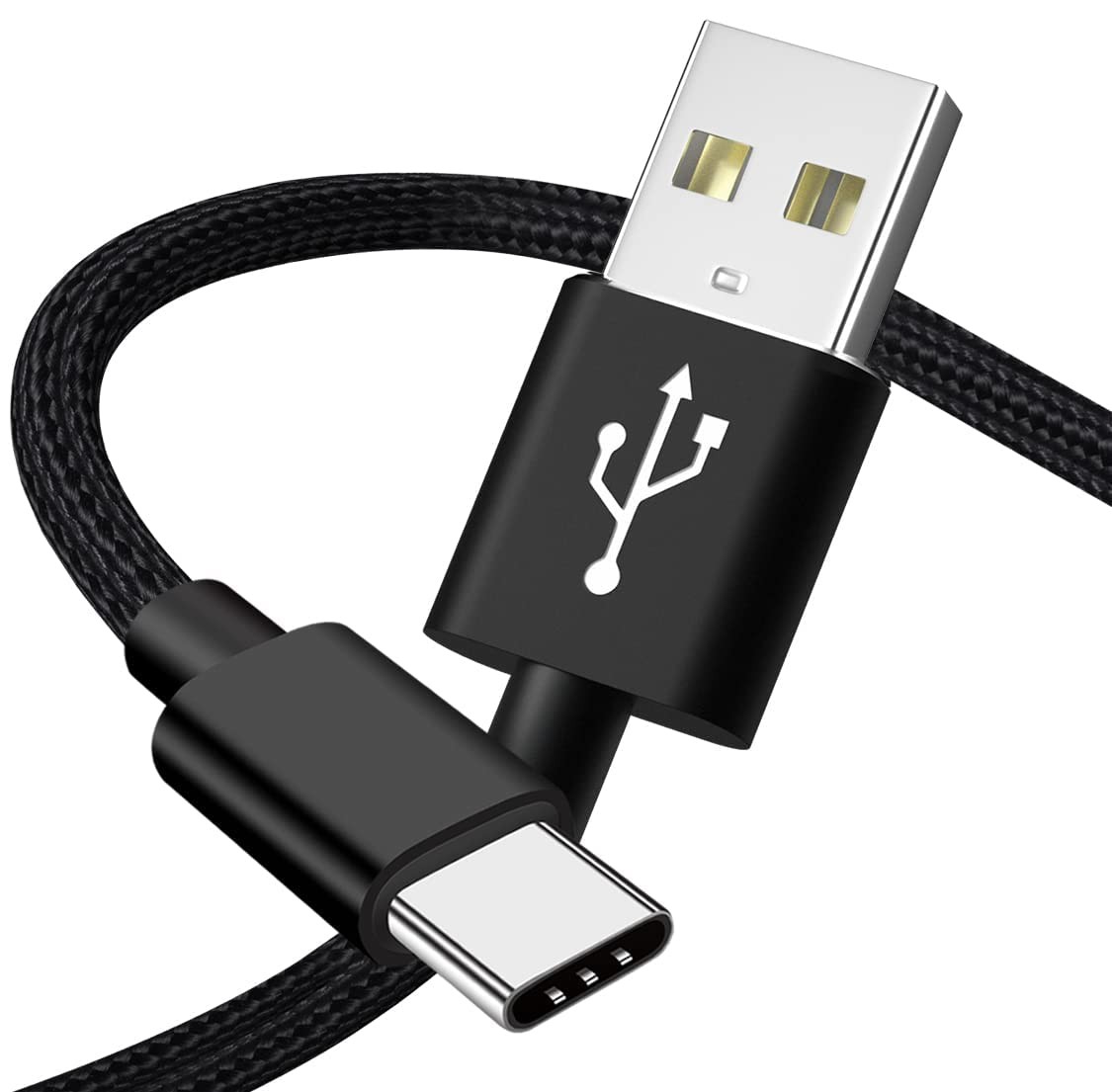 USB A to Type C Fast Charger Adapter for Samsung Galaxy S24, A15, 3ft