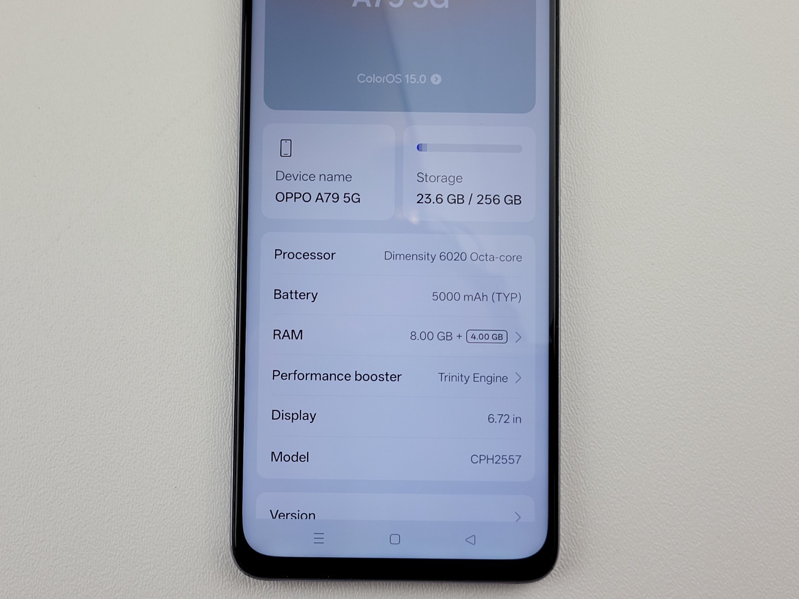 oppo A79 5G (CPH2557) 256GB – Purple (GSM Unlocked) (Telcel) Smartphone – H7135