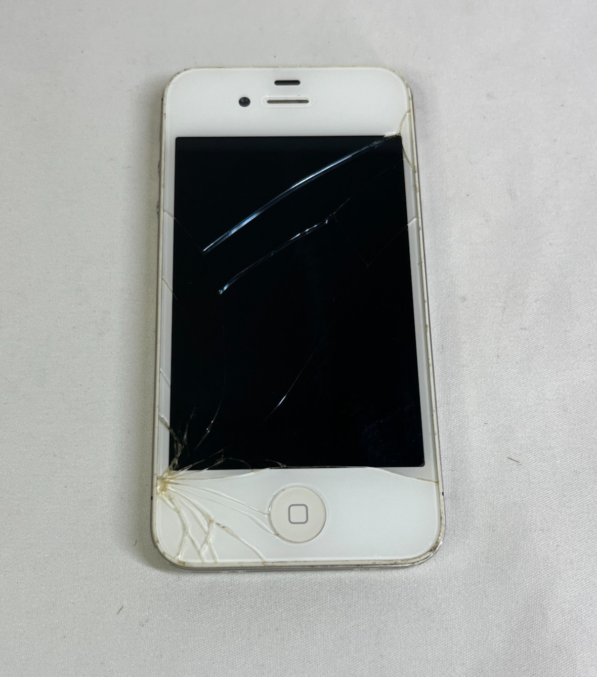 Apple iPhone 4 A1349 White Cracked Glass