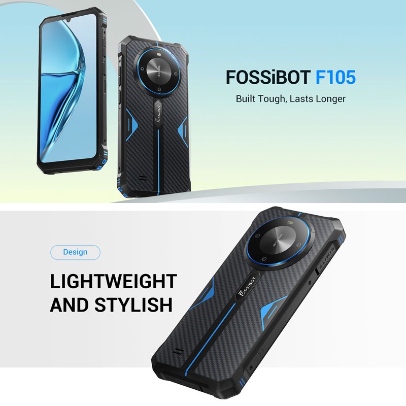6.74″ FOSSiBOT F105 4G LTE Rugged Smartphone Android Dual SIM Outdoors 10300mAh