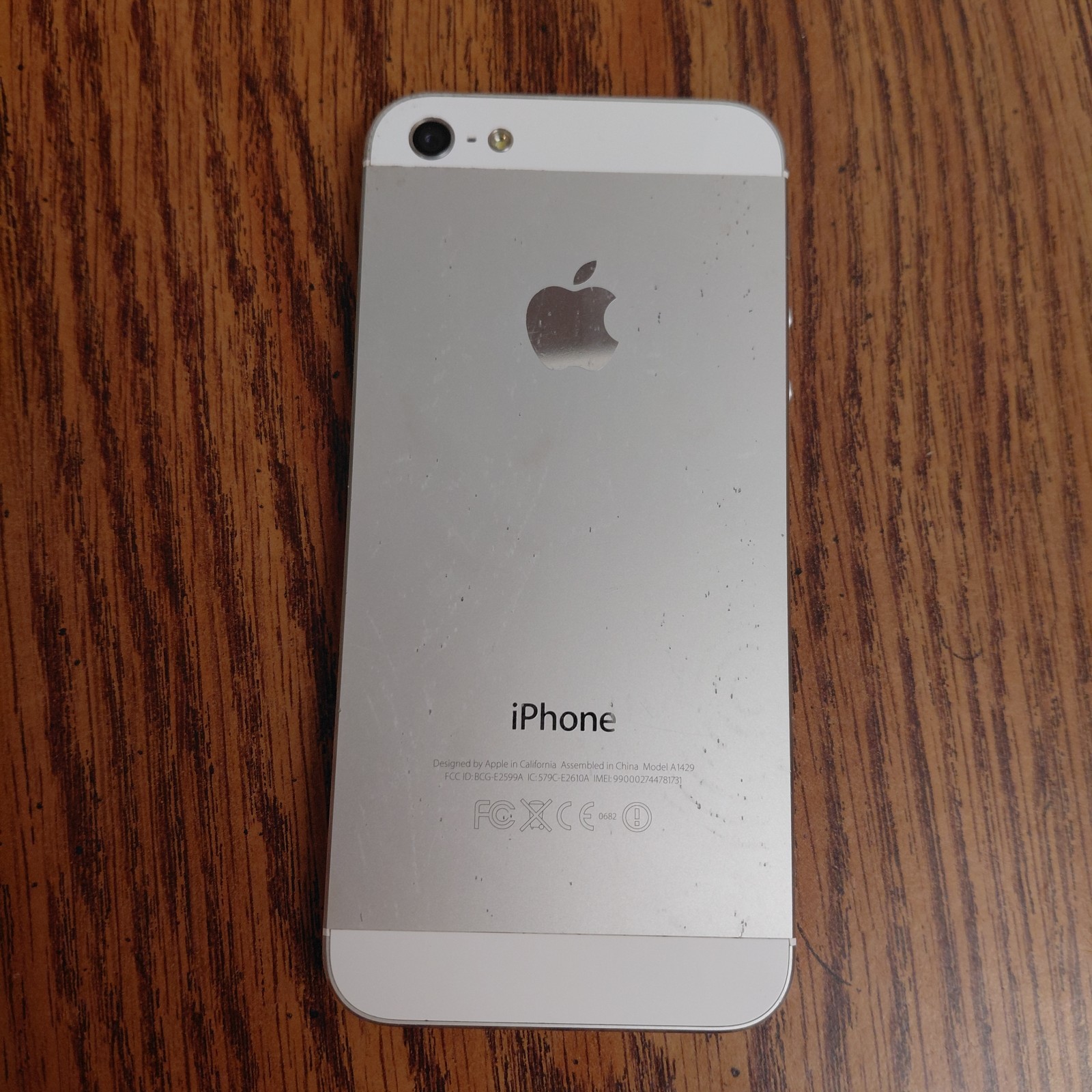 Apple iPhone 5 Model A1429 Silver For Parts or Repair Only