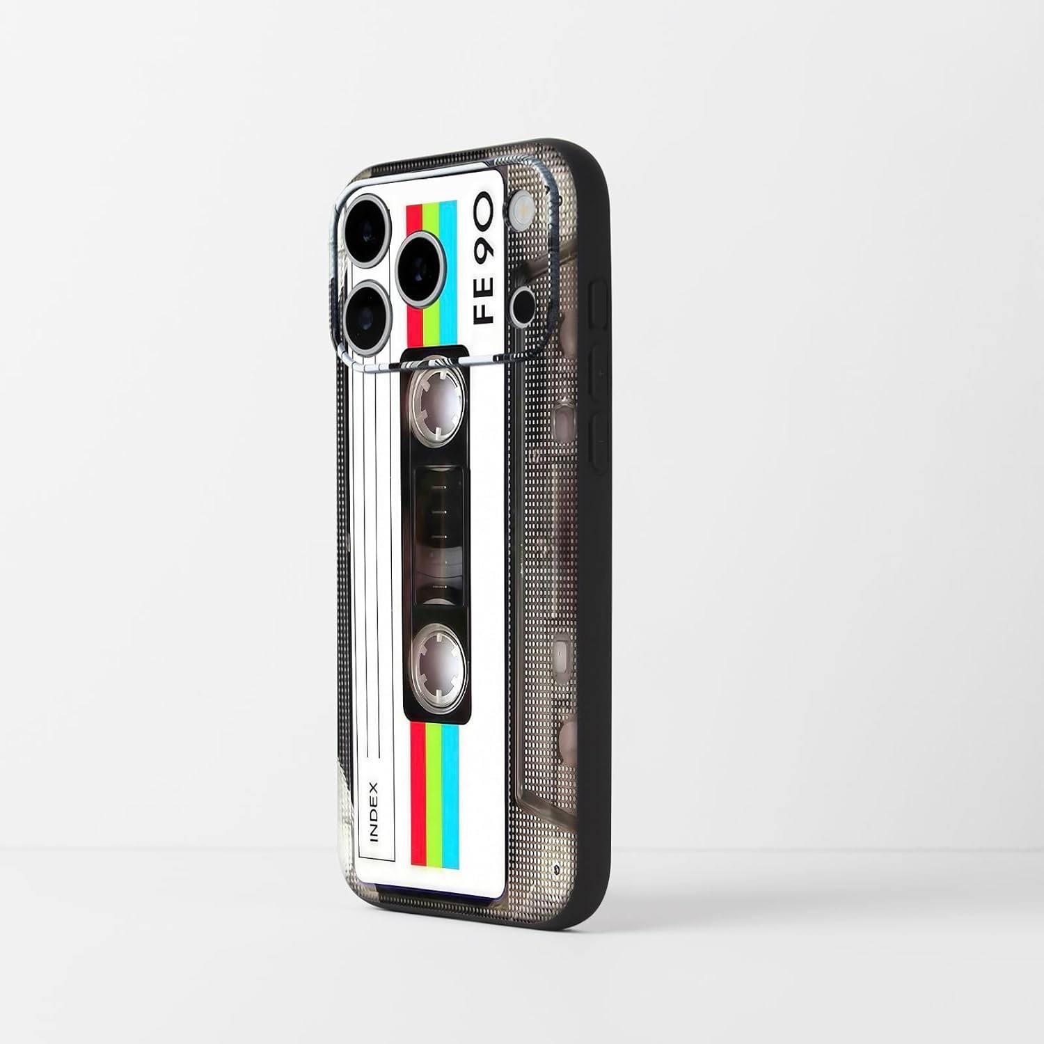 Cute Phone Case for iPhone 17 Pro Max, Retro Cassette Tape Design, Soft Touch TP