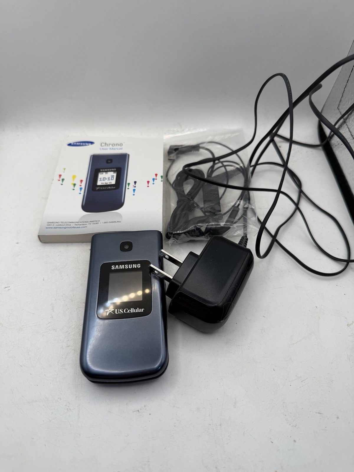 Samsung Chrono SCH-R260 U.S. Cellular Flip Phone Tested Working Boxed