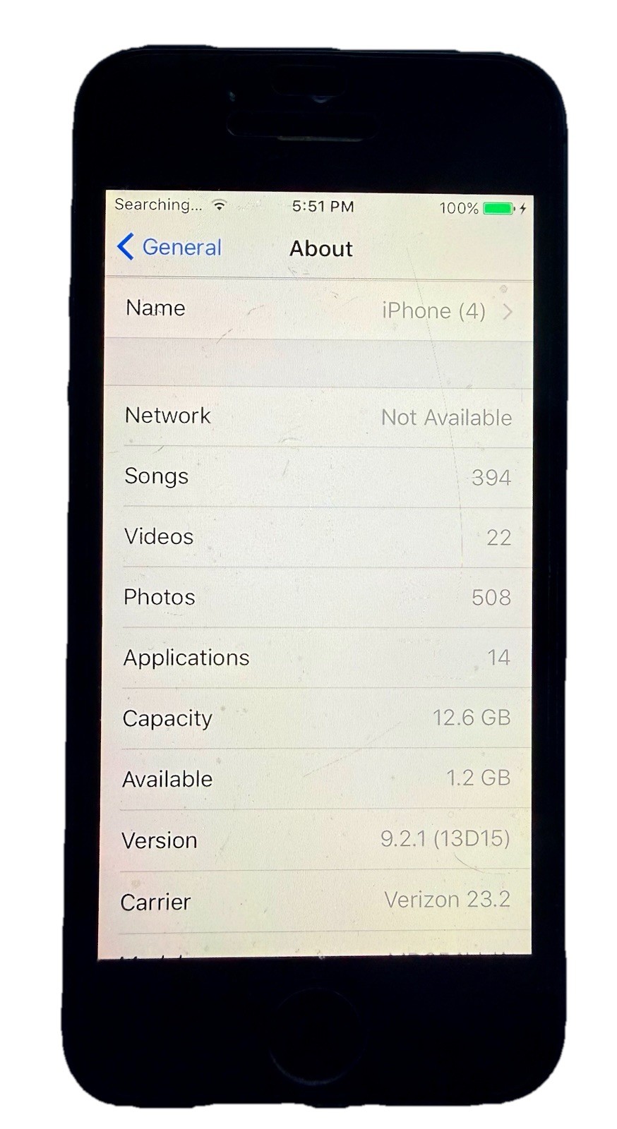 Apple iPhone 4 Verizon 16GB Black A1349 Smartphone Factory Reset & Working!