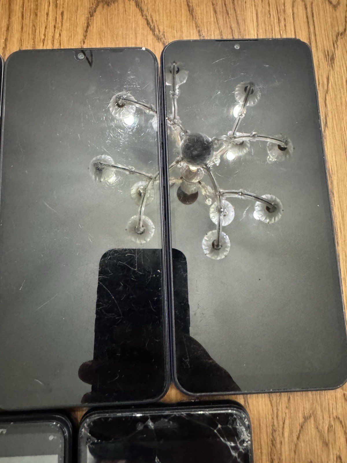 LOT OF 5 Android CELL PHONES UNTESTED, PARTS ONLY STORAGE FIND
