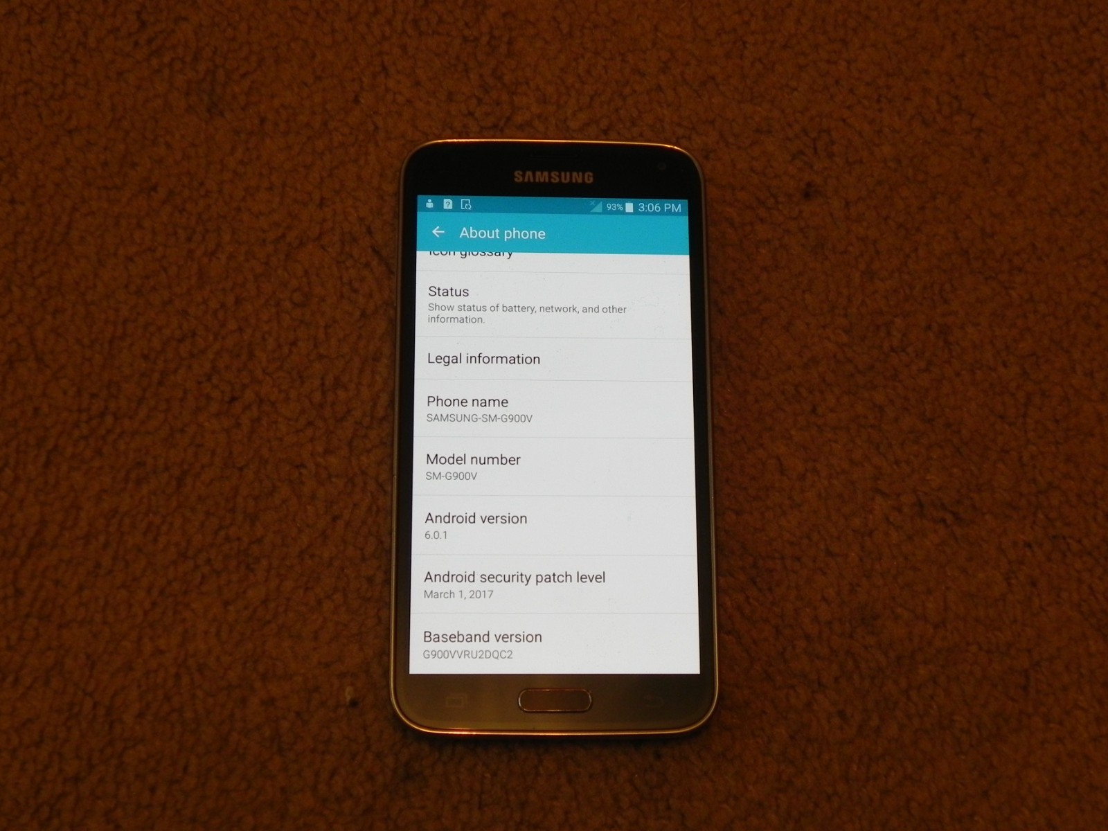 Samsung Galaxy S5 SM G900V UD 16GB Smartphone Black in Original Box