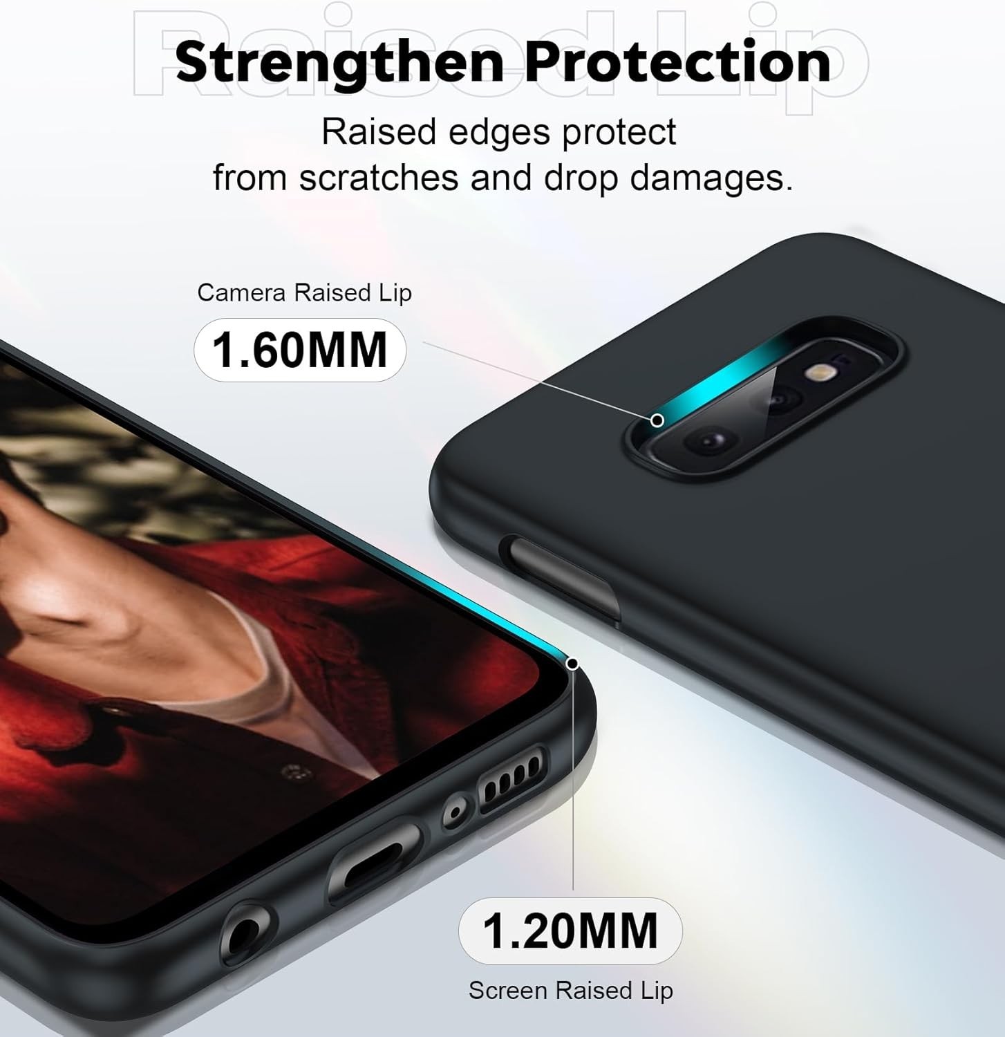 Samsung Galaxy S10e Case Shockproof Polycarbonate Bumper Protective Black Cover
