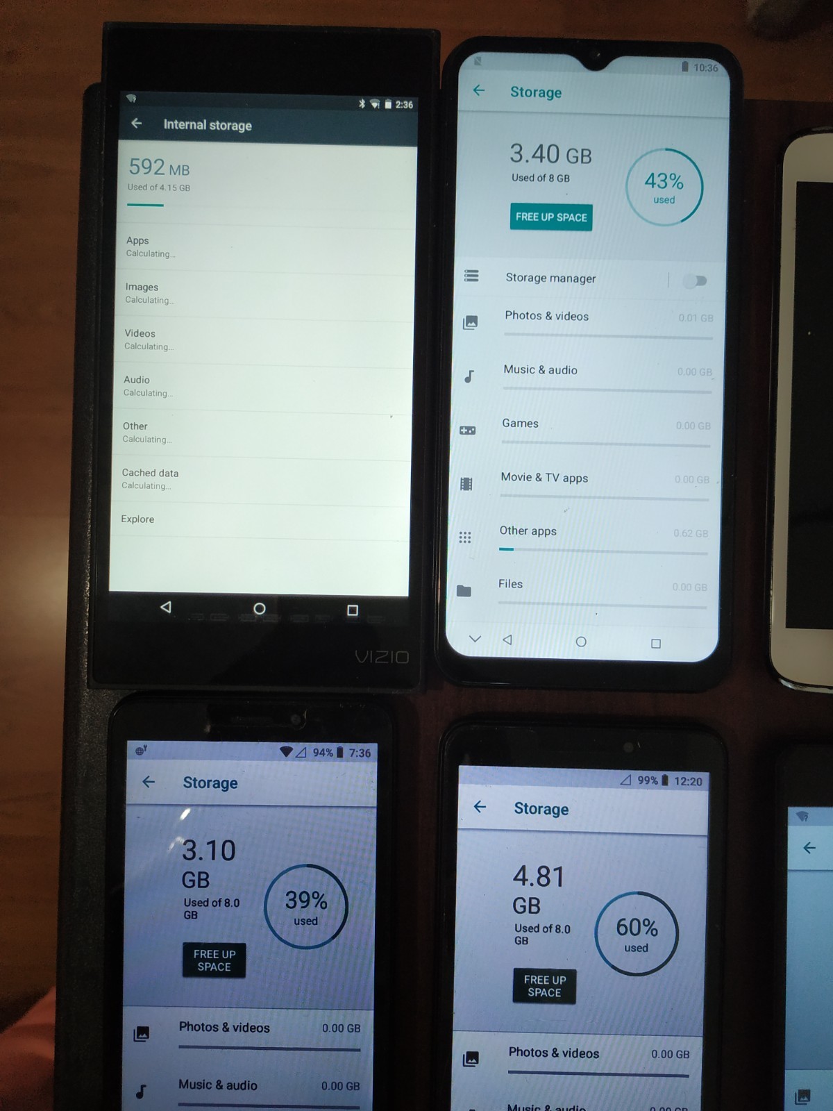 Lot of 8 Mixed Brand LG K7/ SKY Elite H5/ Wiko C210AE (2pc)/XR6M10 and other 8GB