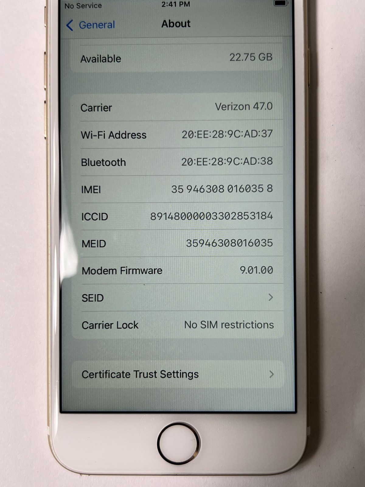 Apple iPhone 7 A1660 32GB UNLOCKED iOS 15.0 Gold MNAE2LL/A 🔋78% Battery Service