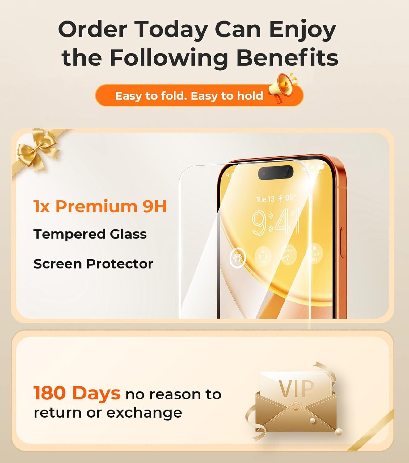 iPhone 17 Pro Max Case with 1X Screen Protector, Non Yellowing Slim Cute Cover