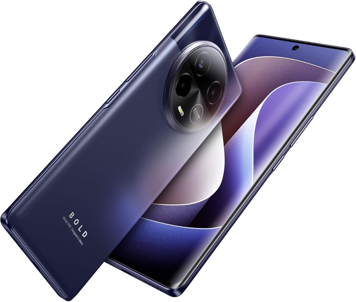 BLU|Bold K50|5G|Unlocked|6.7” FHD+ 3D AMOLED|256/8GB|Triple 64MP Camera|Purple