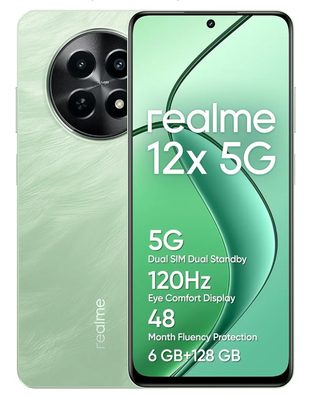 Realme 12X 5G 6GB+128GB 120Hz 5000mAh Dimensity 6100+ Android Smartphone Global