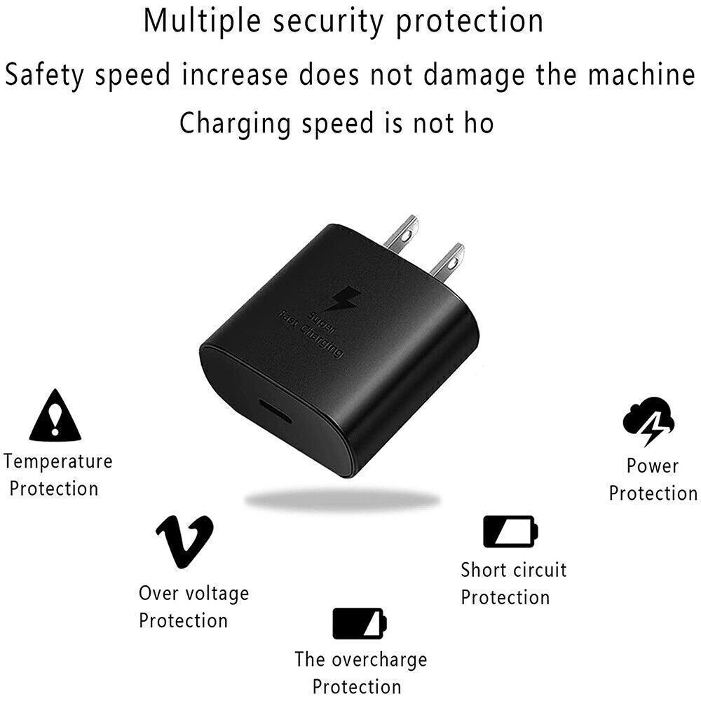 45W Power Adapter FAST Charger 6ft Type-C Charging For Samsung Galaxy S22 S21 +