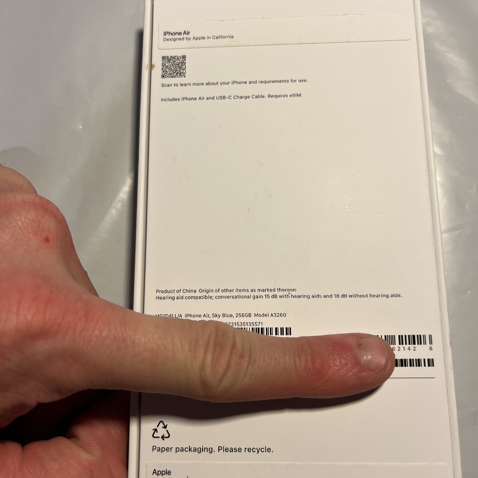 Apple iPhone 17 Air – 256GB (Unlocked) In Box – Amazing Condition (#624)