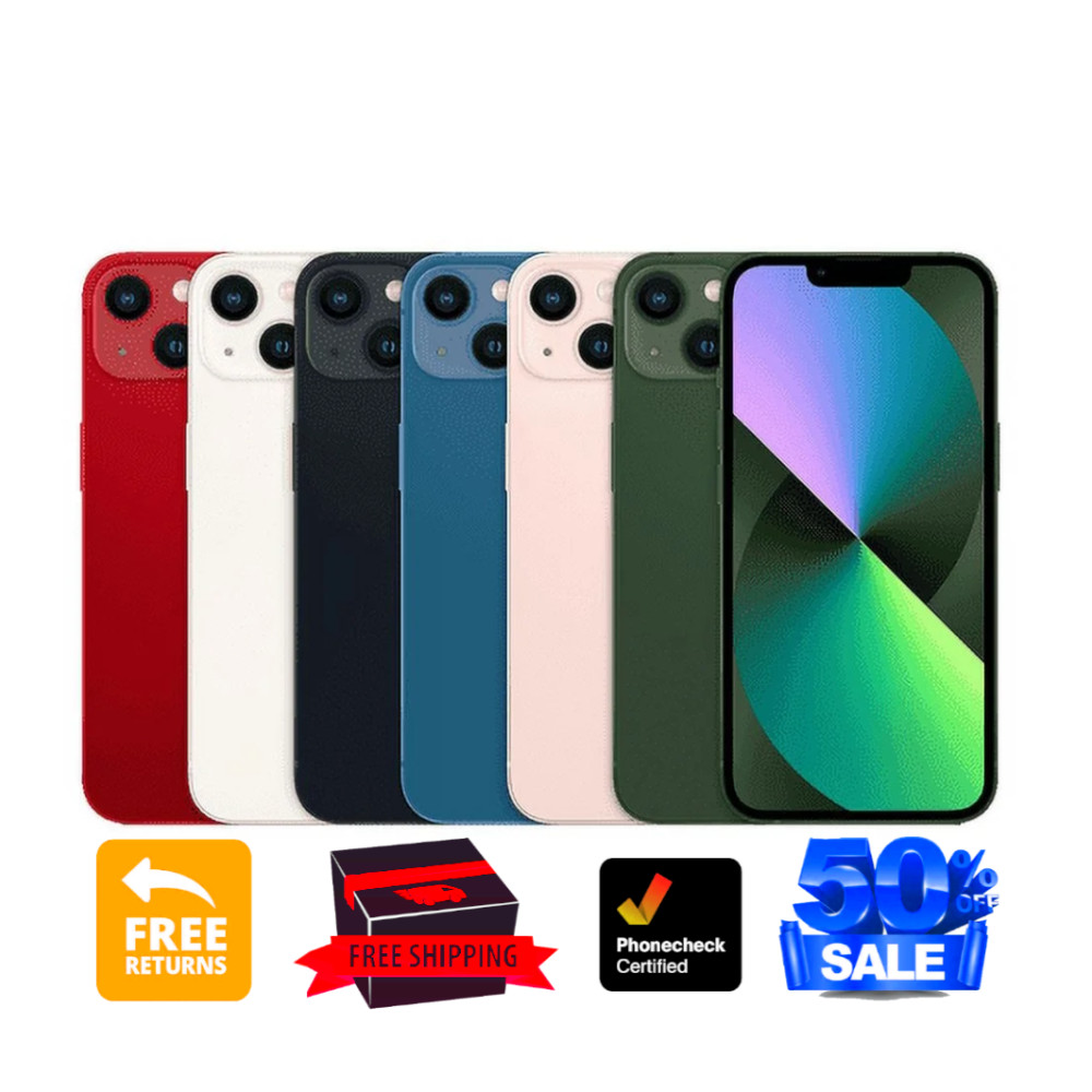 Apple iPhone 13 Unlocked 128GB 5G LTE Black/Green ATT Verizon Smartphone