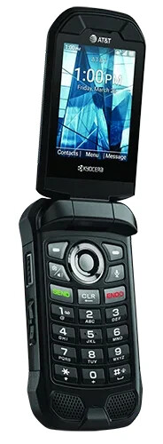 Kyocera DuraXE 8GB Black AT&T GSM Unlocked Rugged Flip Phone Very Good