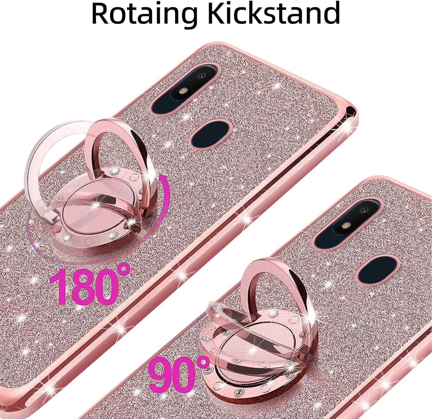 Samsung Galaxy A10E Case Cute TPU Glitter Design Women Scratch Resistant Cover