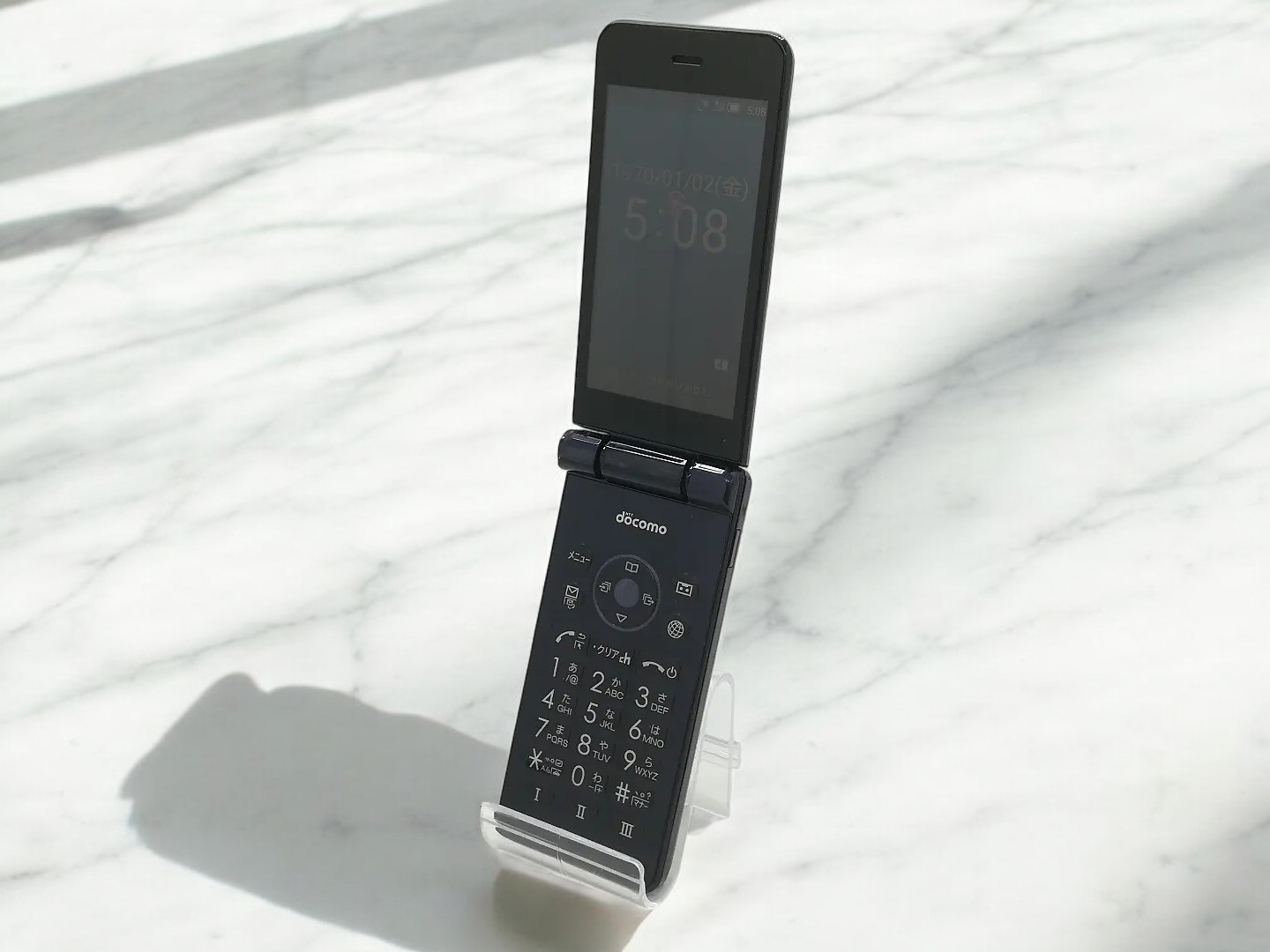 Sharp AQUOS SH-02K Keitai Flip Phone Blue Black Unlocked SIM Free From JP Used