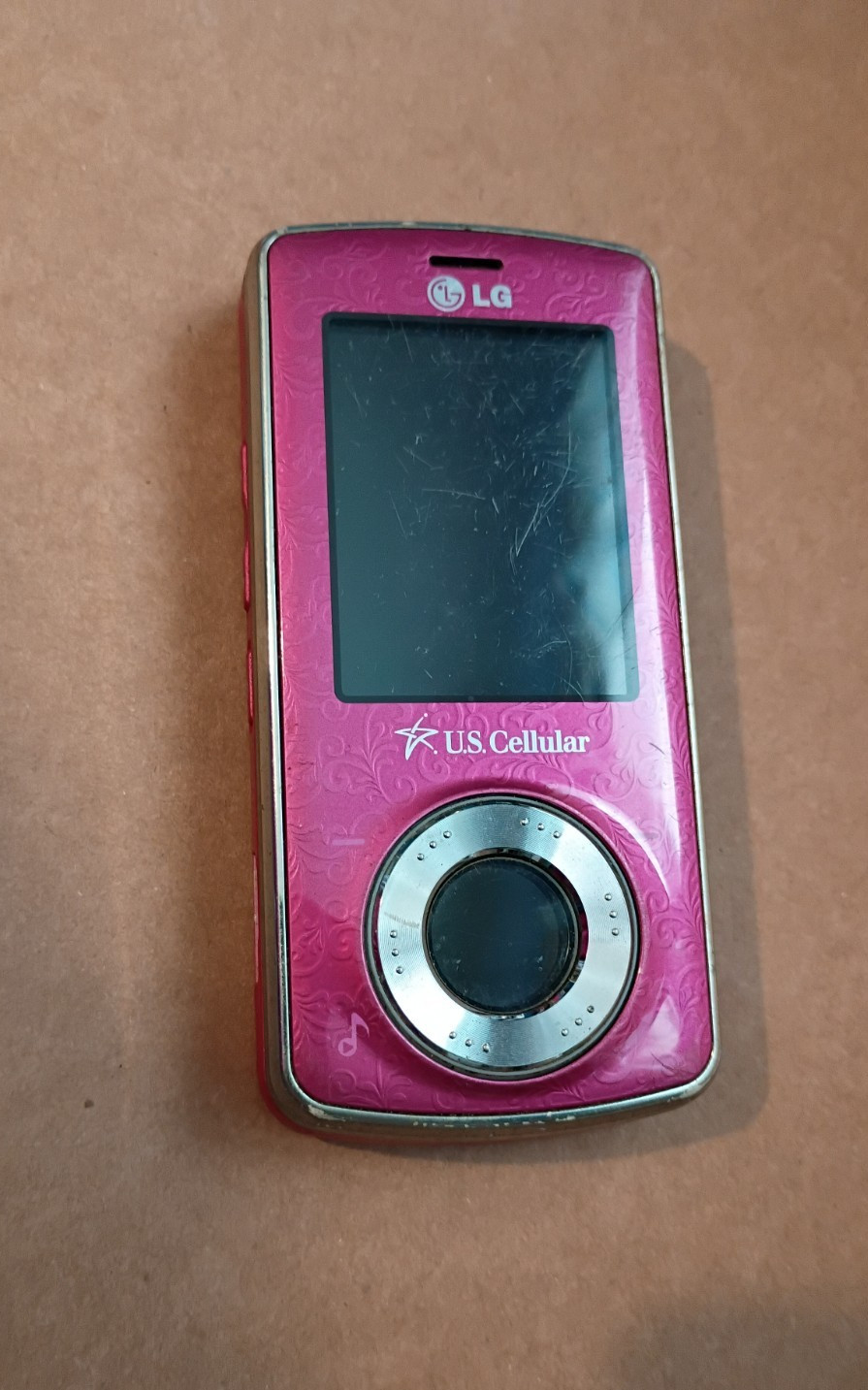 LG UX585 Rare Pink Slider Phone US Cellular Circular Touchscreen