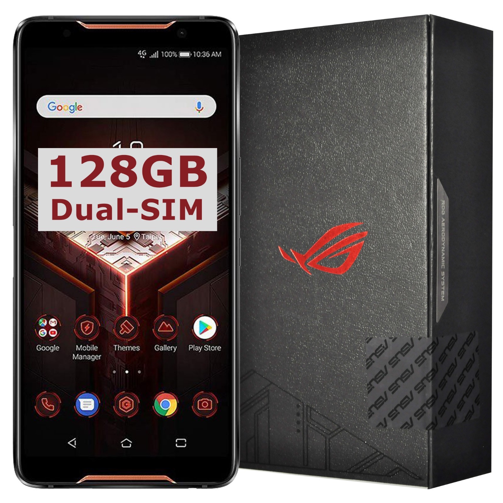 BNIB ASUS ROG Gaming Phone ZS600KL Dual-SIM 128GB Black Factory Unlocked 4G GSM