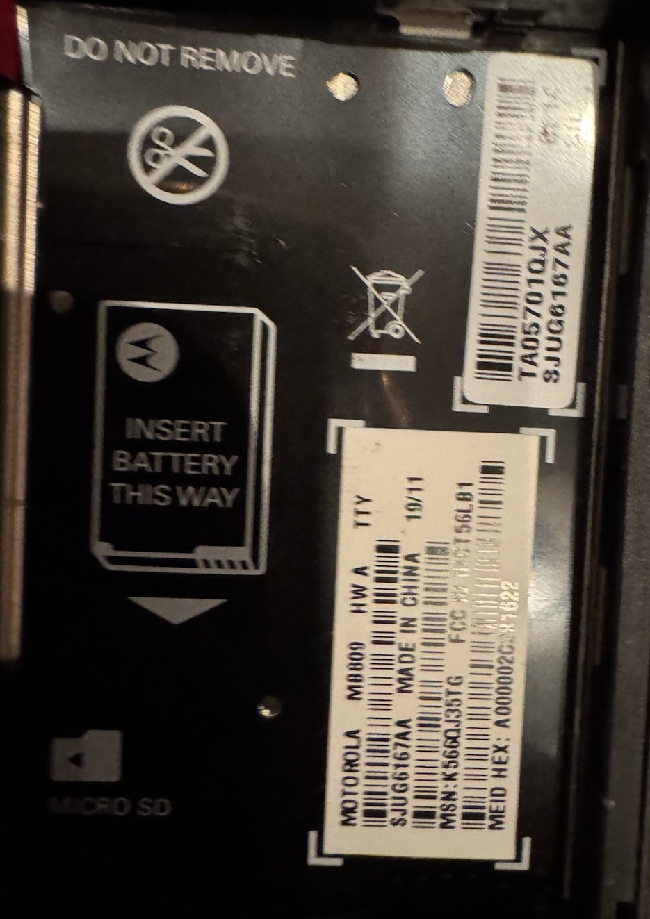 Motorola MOTO Milestone X MB809 8GB (Verizon) Gray Smart Phone Good Used RARE