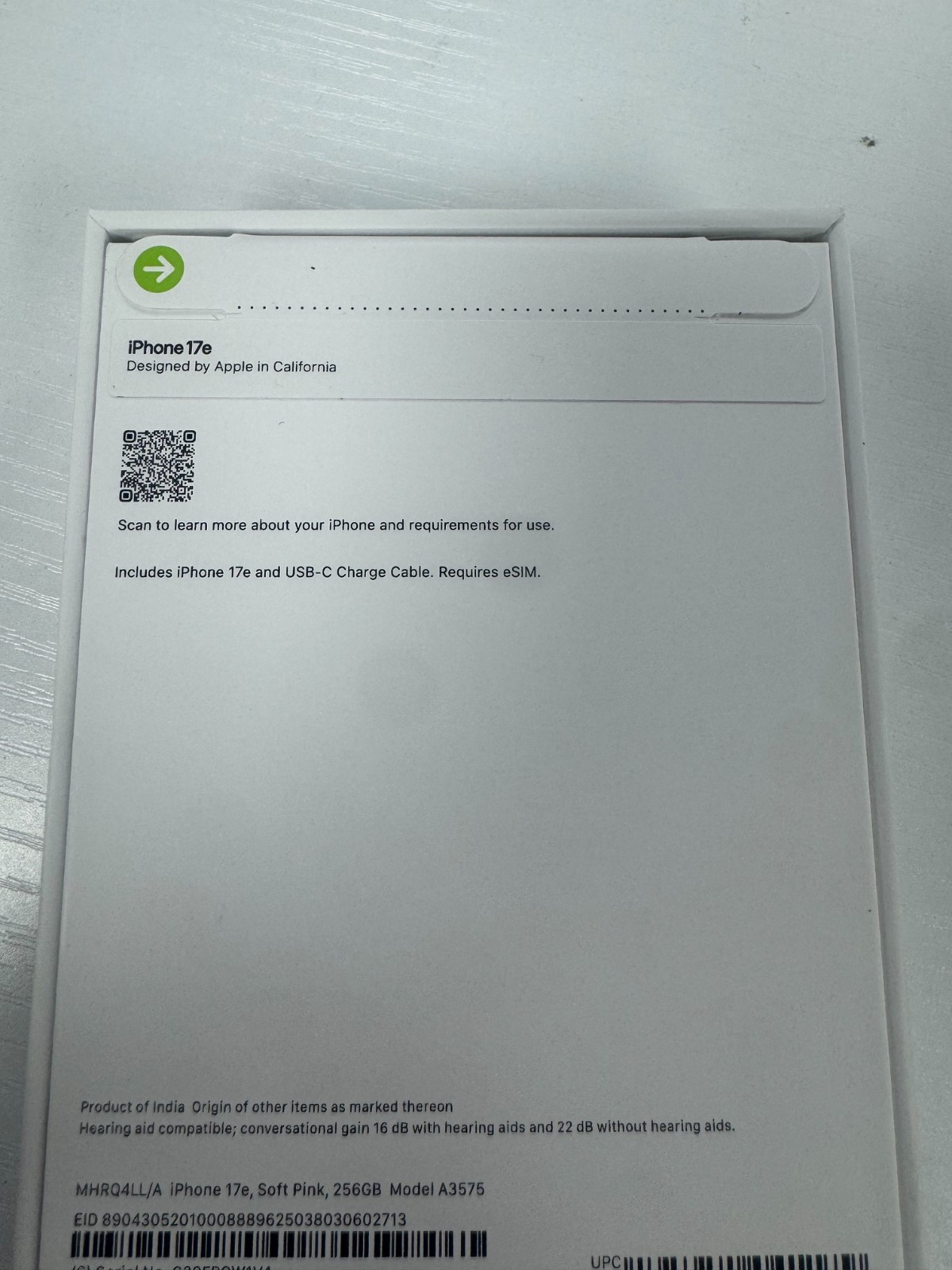 Apple iPhone 17e – 256GB – Soft Pink (Xfinity) – New Sealed