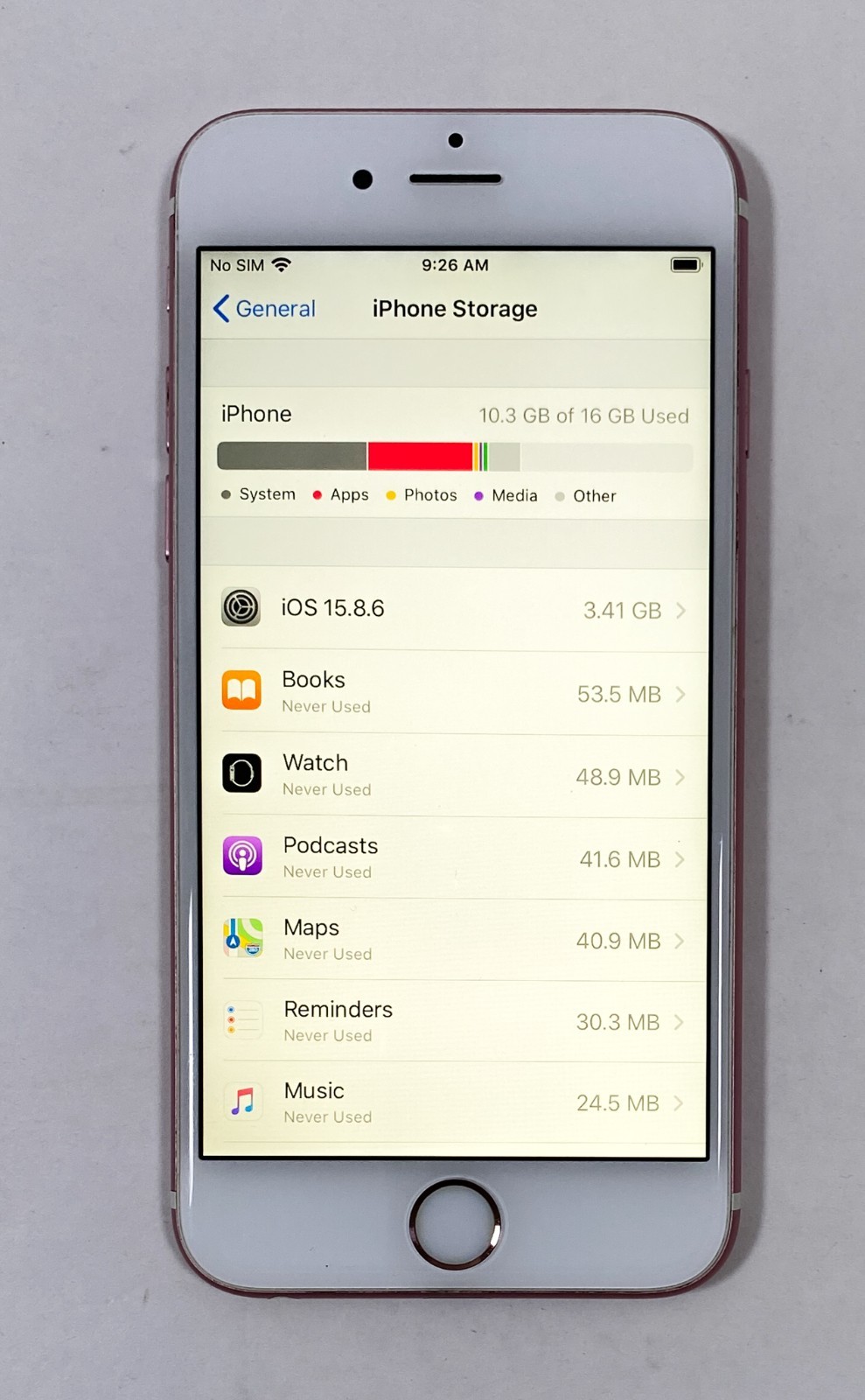 Apple iPhone 6s – 16 GB – Rose Gold Pink (U.S. Cellular) 16GB MKRF2LL/A A1633