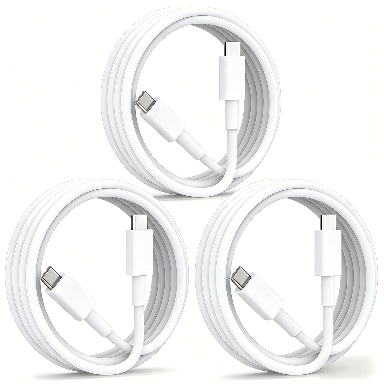 3 Pack 240W USB-C Fast Charger Adapter for iPhone 17 16 15/Pro/Pro Max 3Ft