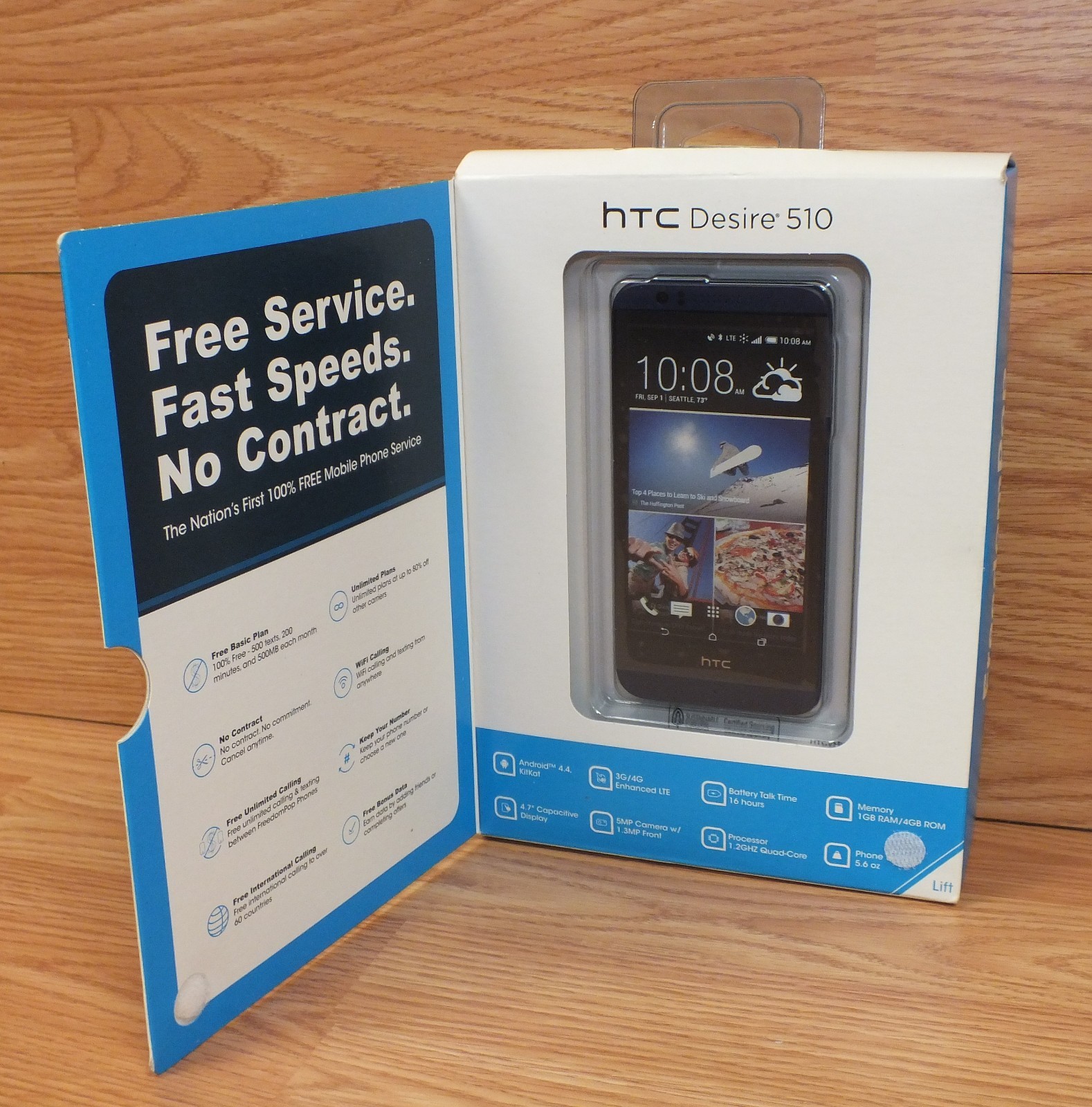 FreedomPop – HTC Desire 510 4G LTE CDMA Cell / Smart Phone NEW IN BOX **READ**