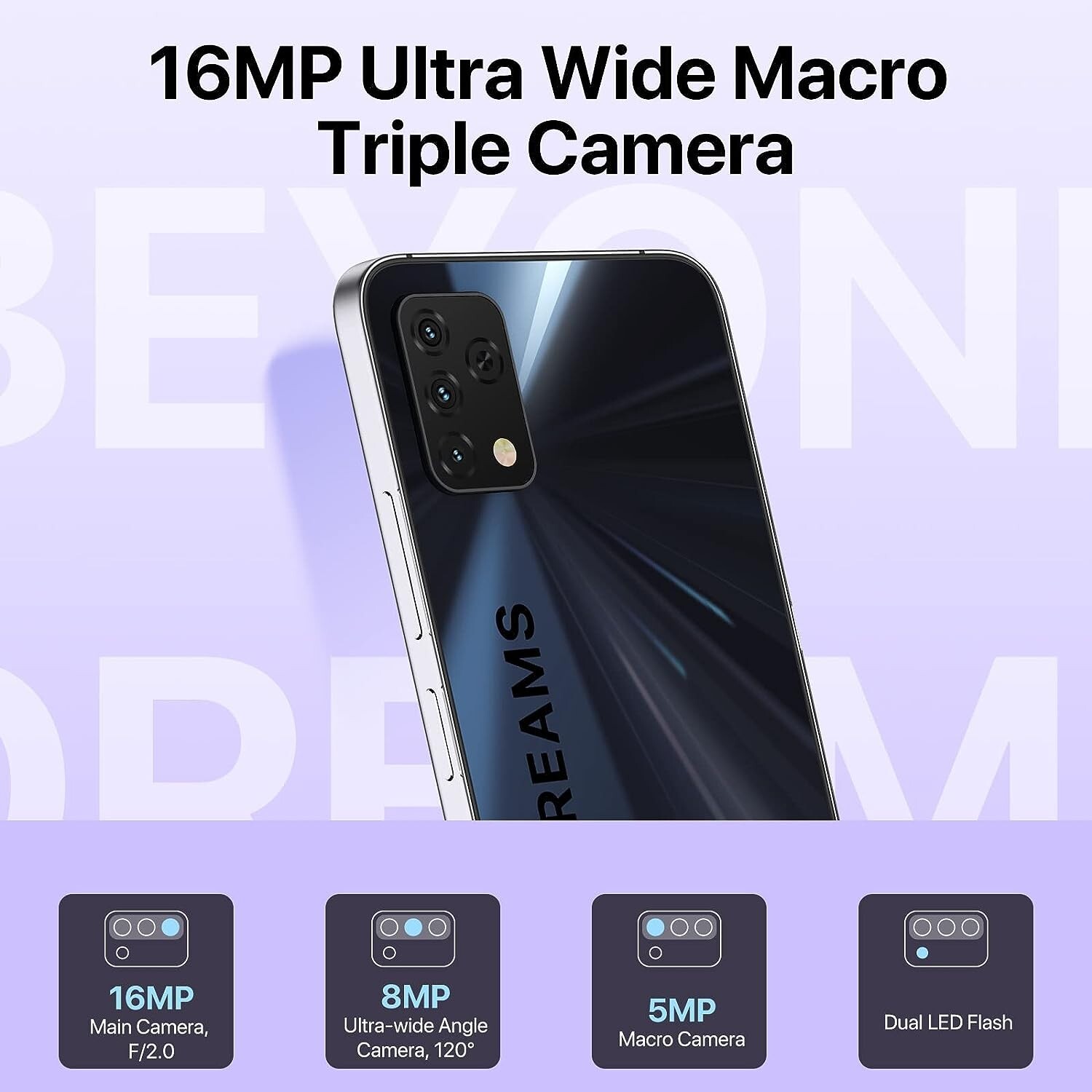 UMIDIGI A11S 6.53” Smartphone 16MP AI Triple Camera Android 11 Dual SIM 5150mAh
