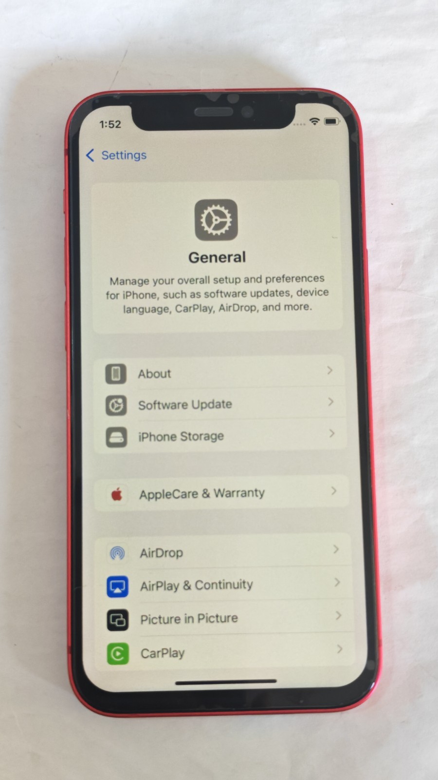 Apple iPhone 12 mini Unlocked- 64GB 128GB Purple Blue Red Green With Face ID