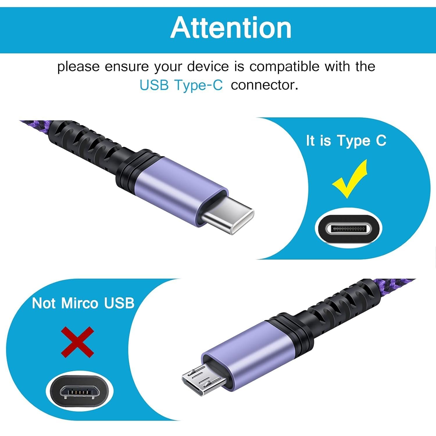 6Ft USB-C Fast Charger Adapter for Galaxy S26/S26 Ultra