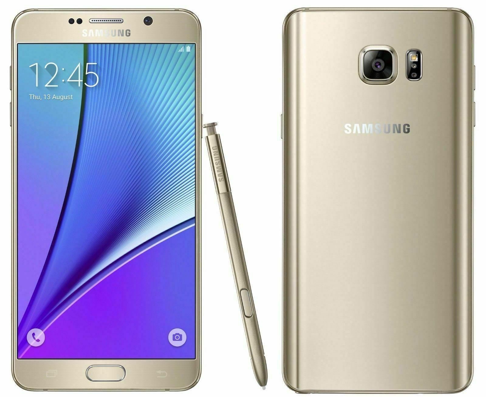 Original Samsung Note 5 N920 64G DUAL SIM Factory Unlocked Good GOLD Cellhone A+