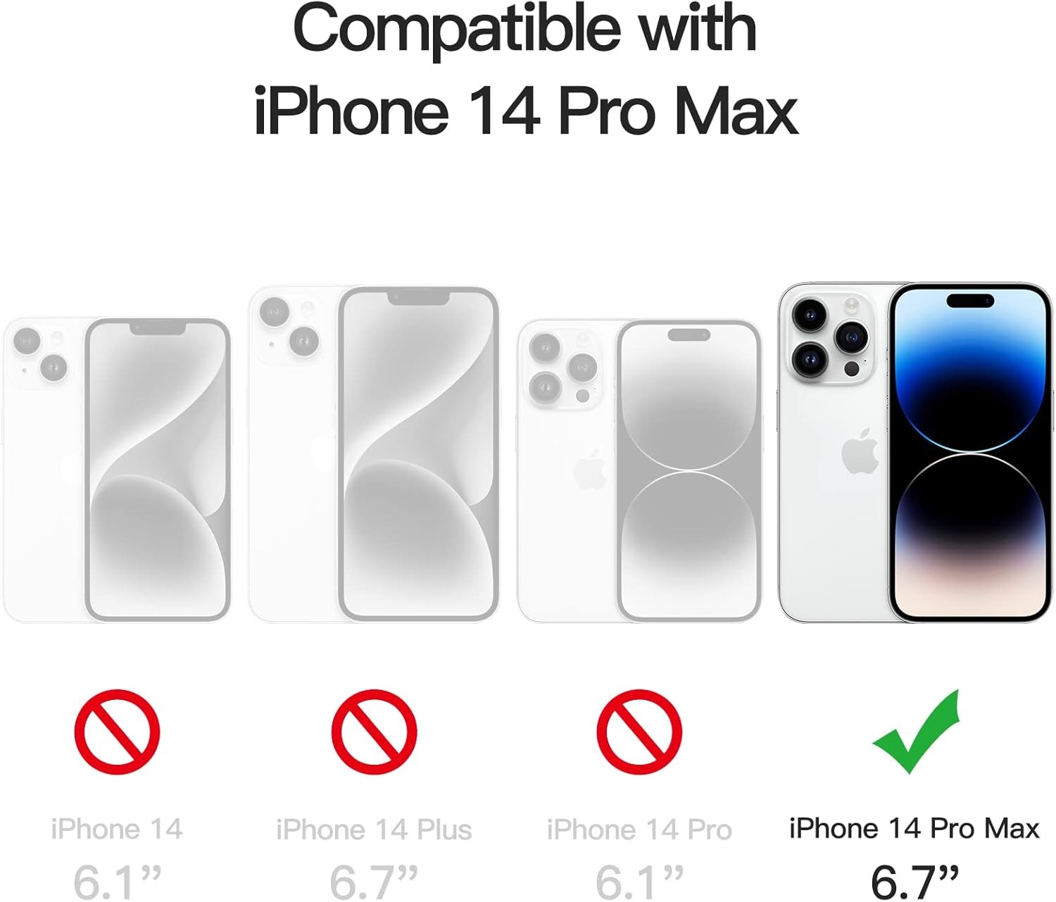 Magnetic Case for iPhone 14 Pro Max 6.7-Inch, Shockproof Phone Bumper Cover, Cle