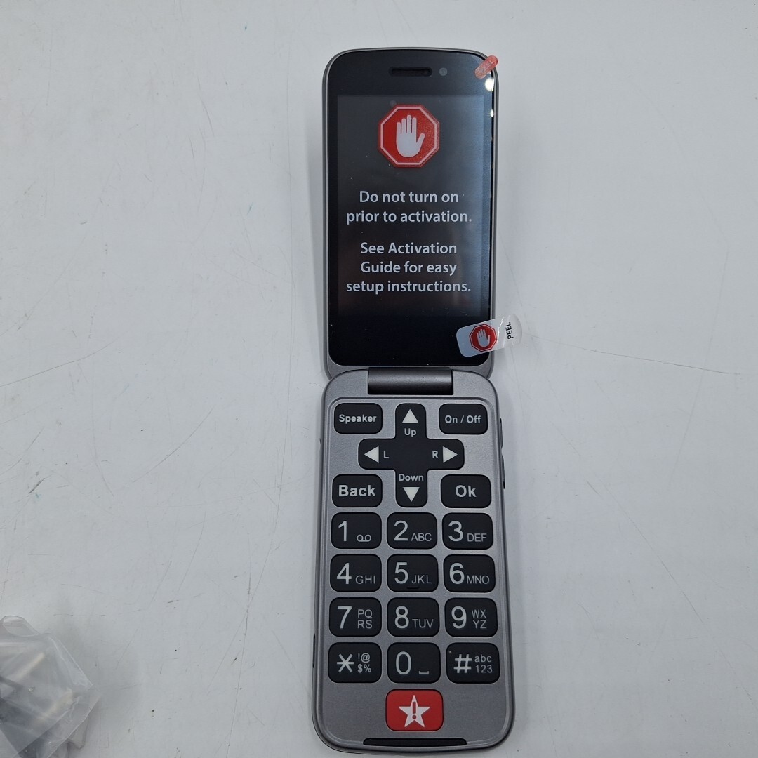New Open Box Jitterbug Lively Flip Phone for Seniors Urgent Response Grey
