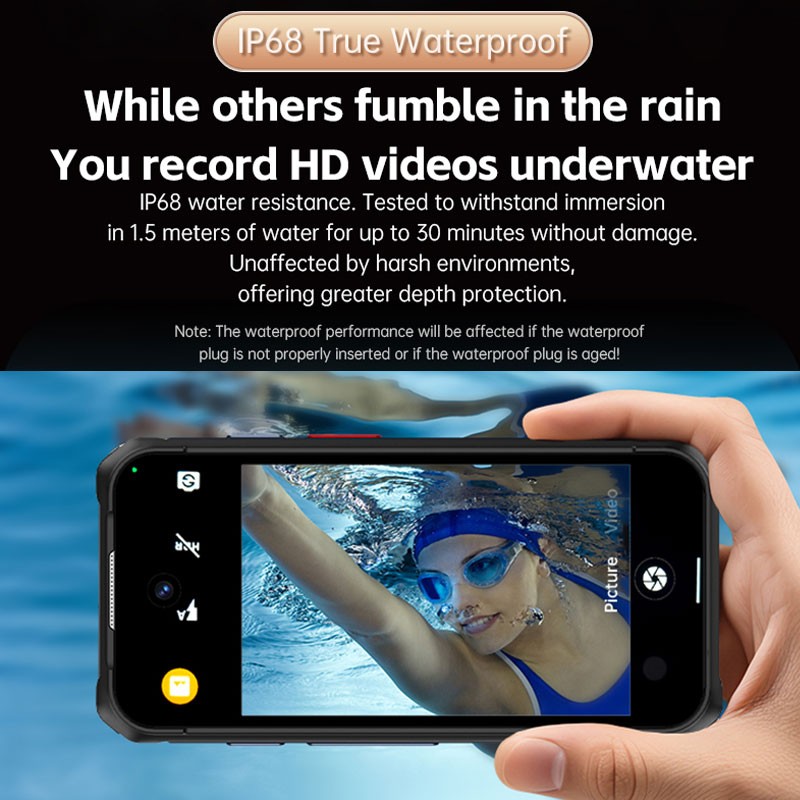 Unlocked MINI 4G Rugged Phone Android Smartphone Waterproof Dual SIM UNIWA R4002