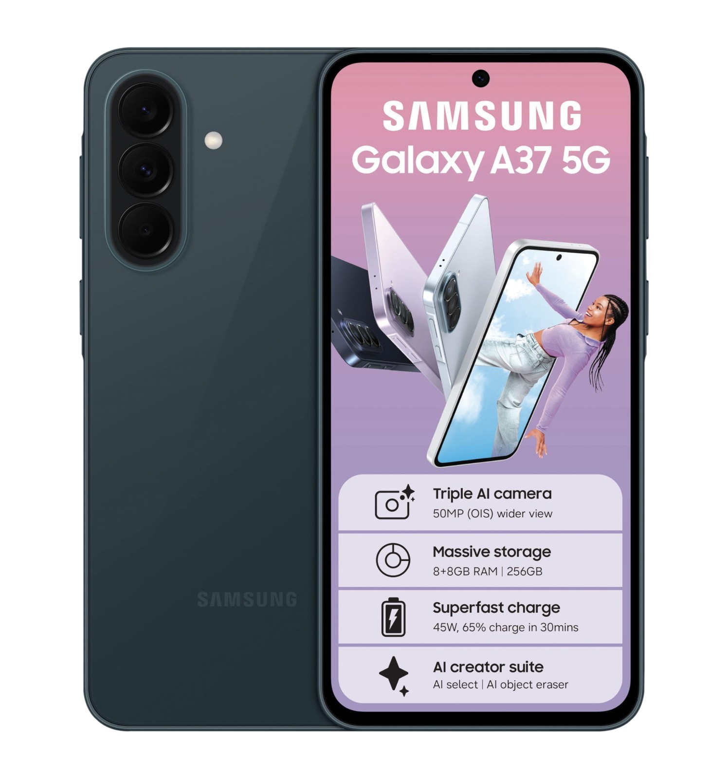 Samsung Galaxy A37 5G SM-A376B/DS 128 GB (6 GB) Dual SIM 50MP Unlocked 6.7″ New