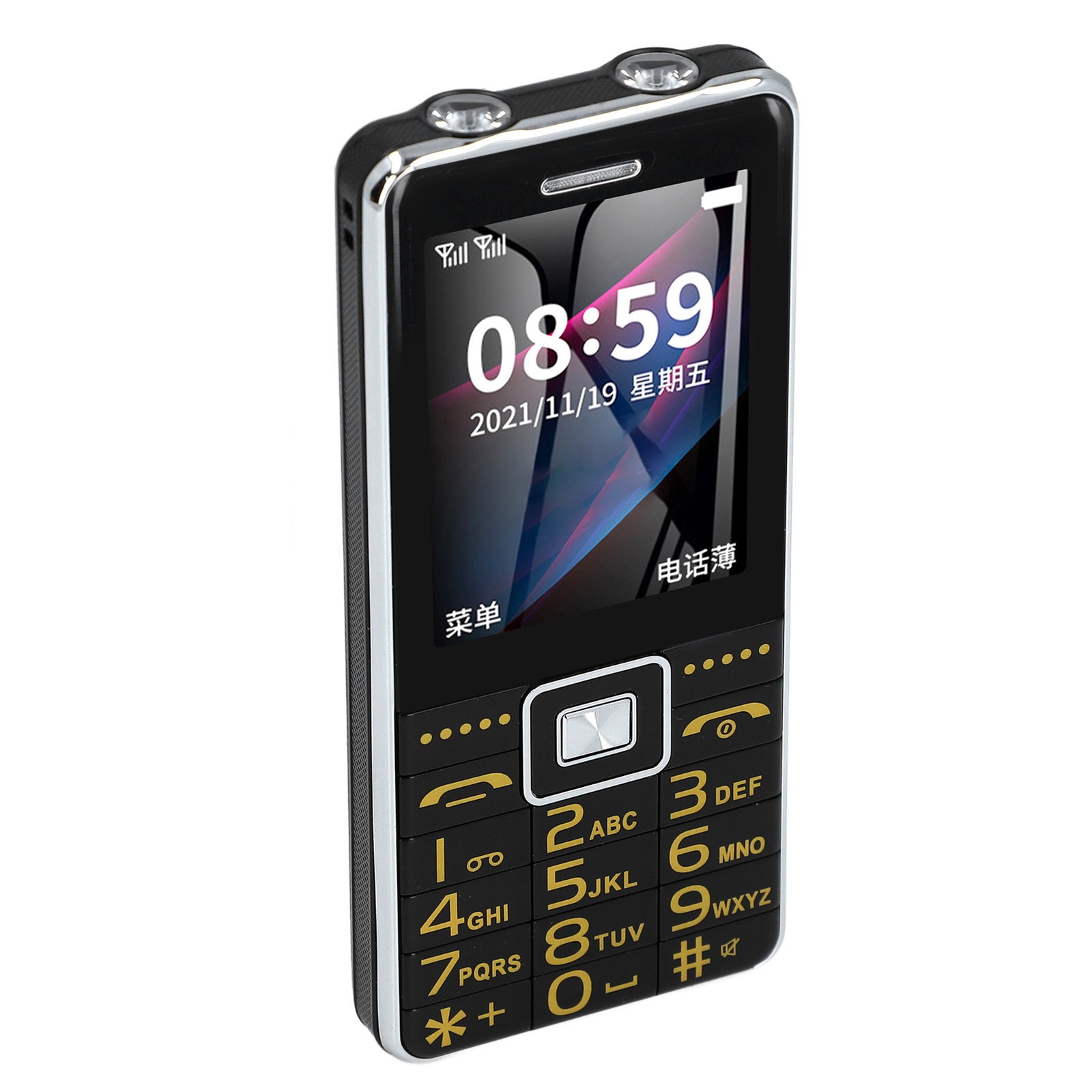 Big Button Cell Phone 2.4in Screen GSM Network 3 Card Slot Video Blutooth FM