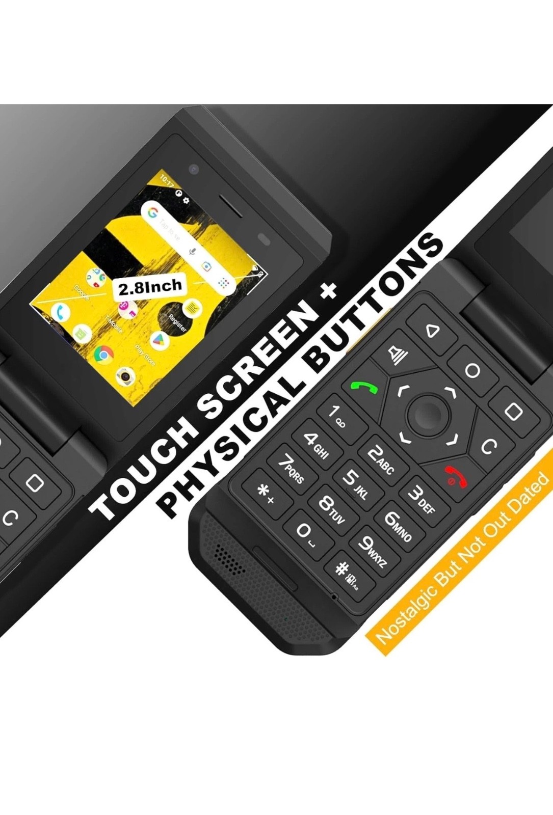 CAT S22 Rugged Flip Phone Unlocked (16GB) 2.8” Touchscreen Smart Cell Phone …
