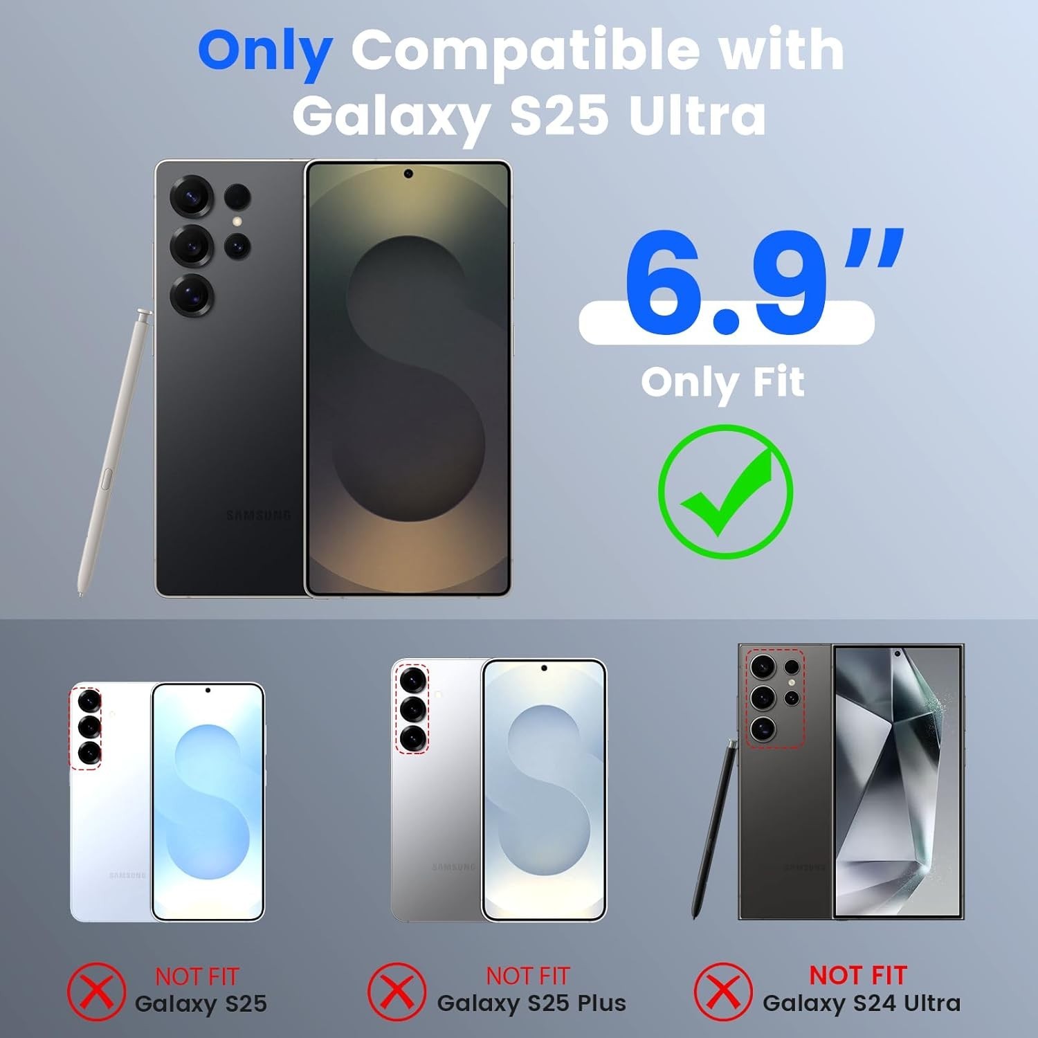 For Galaxy S24 Ultra Case Military Grade Protection Cover Rugged Kickstand Ring